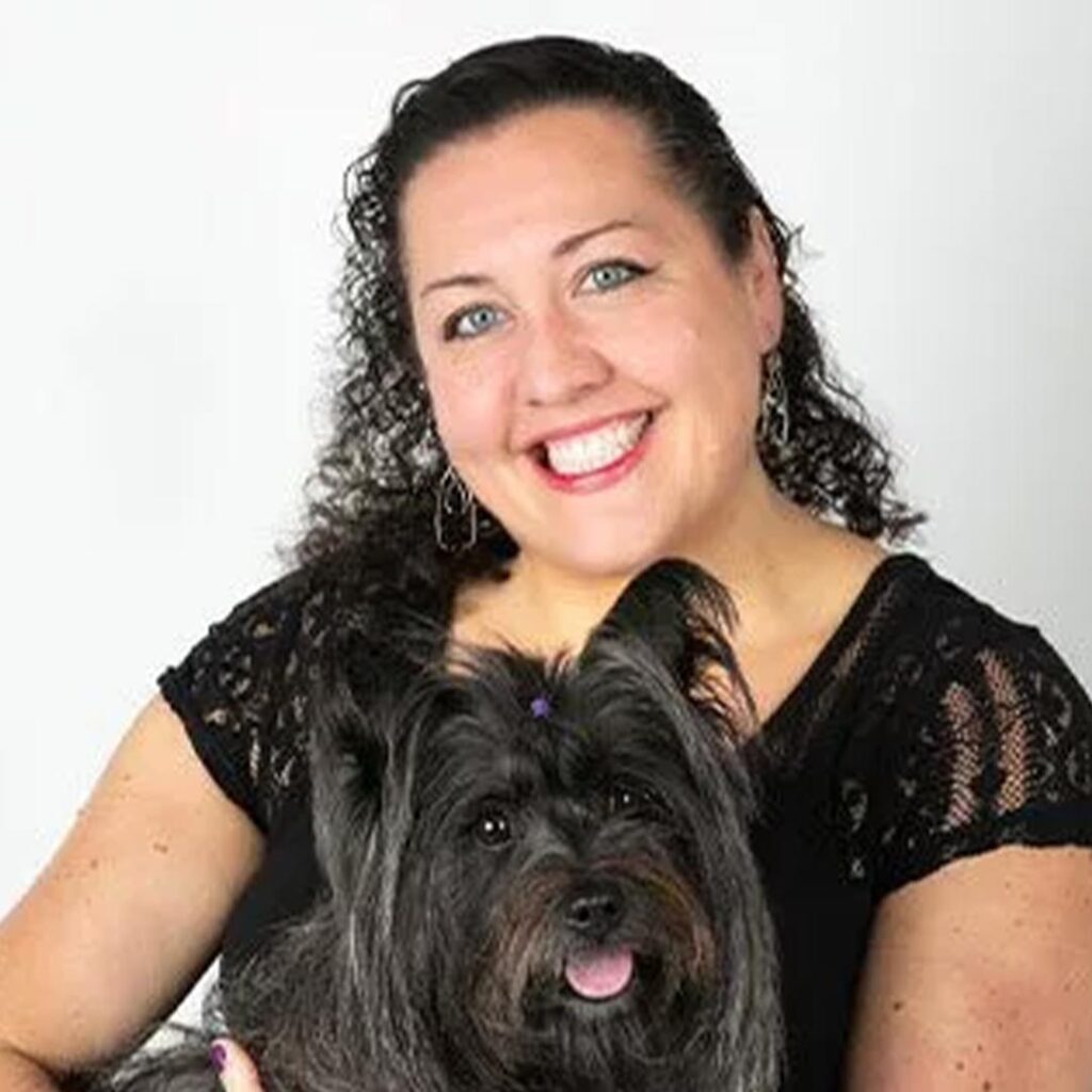 Corin Corin with black dog