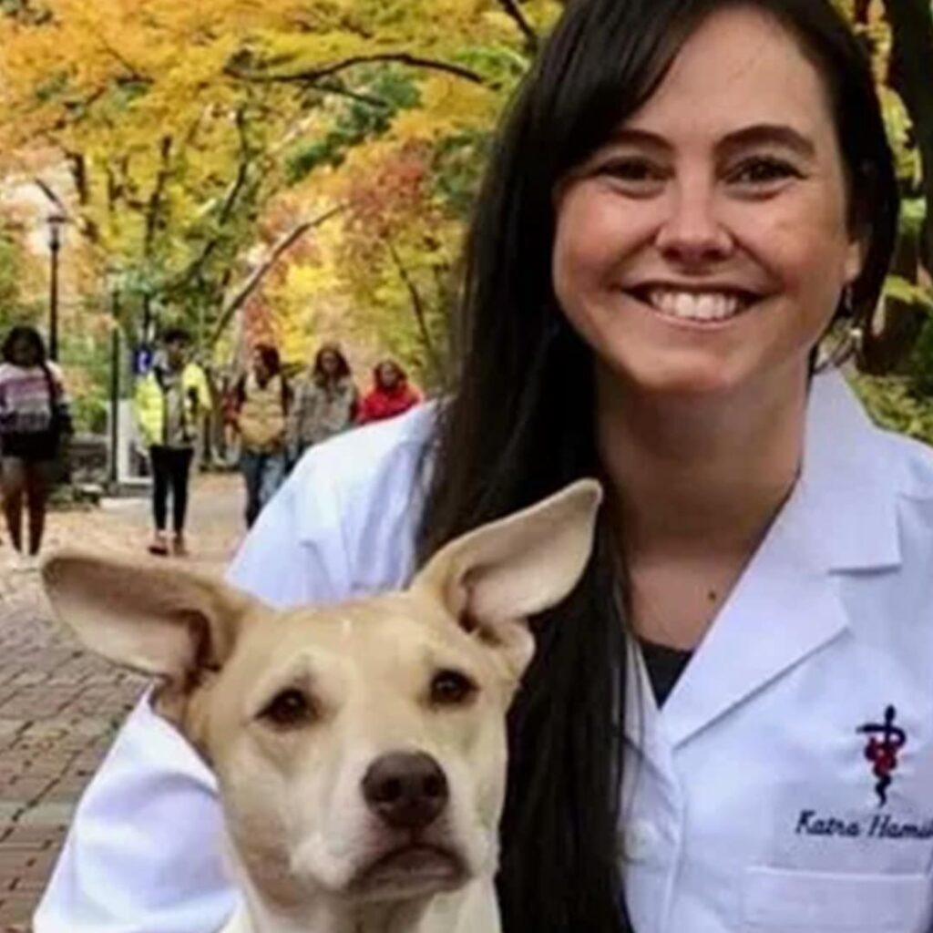 Dr Katra Hamilton Dr Katra Hamilton with cream colored dog